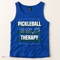 Pickleball As Therapy Hobby Sports Dinking Gift Tank Top thumb 2