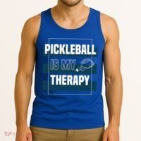 Pickleball As Therapy Hobby Sports Dinking Gift Tank Top thumb 3