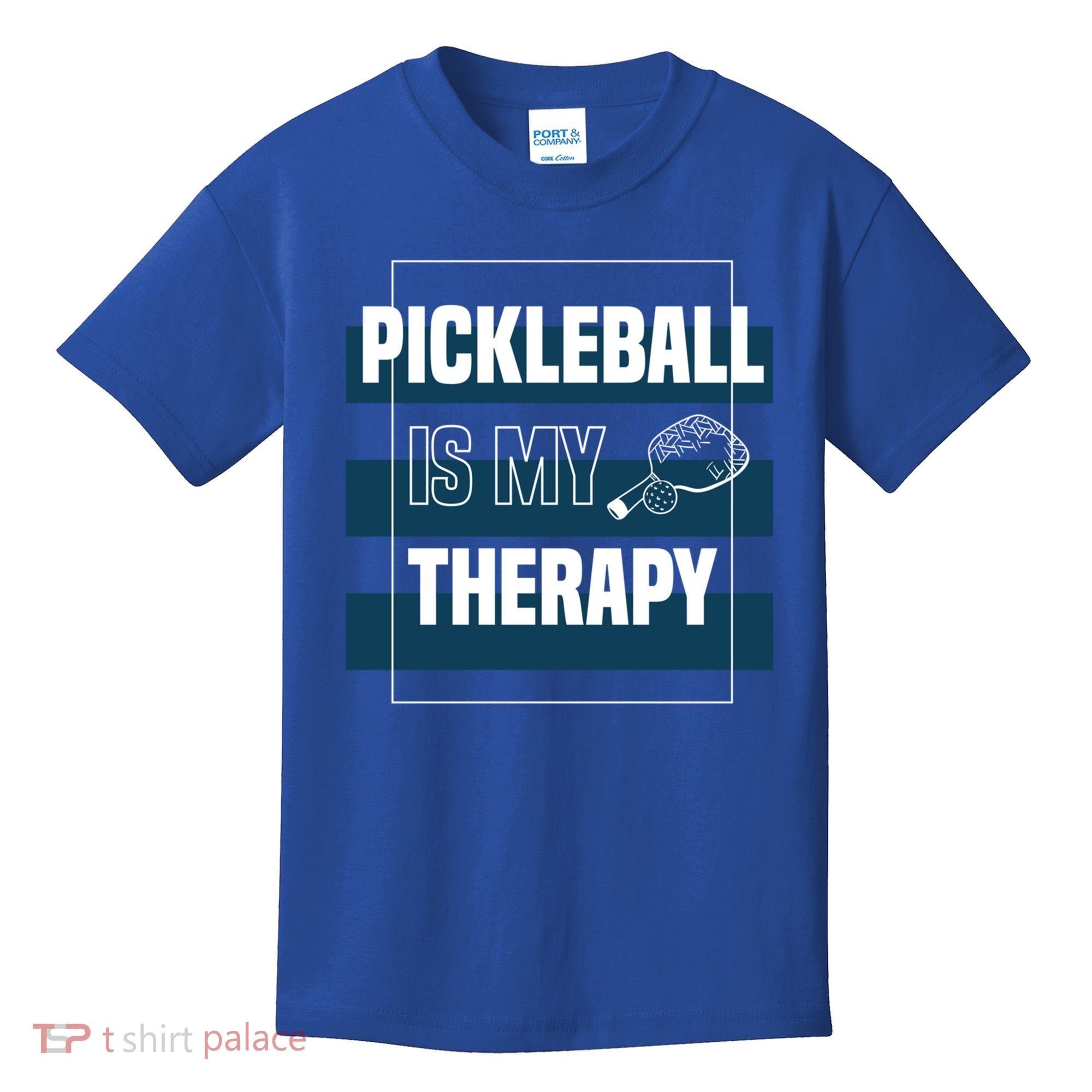 Pickleball As Therapy Hobby Sports Dinking Gift Kids T-Shirt