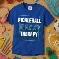 Pickleball As Therapy Hobby Sports Dinking Gift Kids T-Shirt thumb 3
