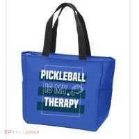 Pickleball As Therapy Hobby Sports Dinking Gift Tote Bag thumb 3