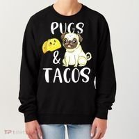 Pugs And Tacos Funny Pug And Tacos Gift Funny Dog Lover Women's Sweatshirt thumb 0