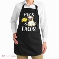 Pugs And Tacos Funny Pug And Tacos Gift Funny Dog Lover Apron thumb 2