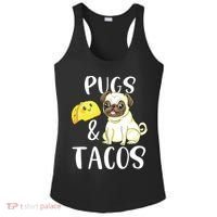 Pugs And Tacos Funny Pug And Tacos Gift Funny Dog Lover Ladies PosiCharge Competitor Racerback Tank thumb 0