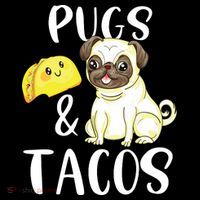 Pugs And Tacos Funny Pug And Tacos Gift Funny Dog Lover Visor thumb 3