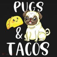 Pugs And Tacos Funny Pug And Tacos Gift Funny Dog Lover Women's Crop Top Tee thumb 4