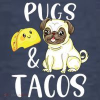 Pugs And Tacos Funny Pug And Tacos Gift Funny Dog Lover Women's T-Shirt thumb 6