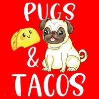 Pugs And Tacos Funny Pug And Tacos Gift Funny Dog Lover Santa Hat thumb 1