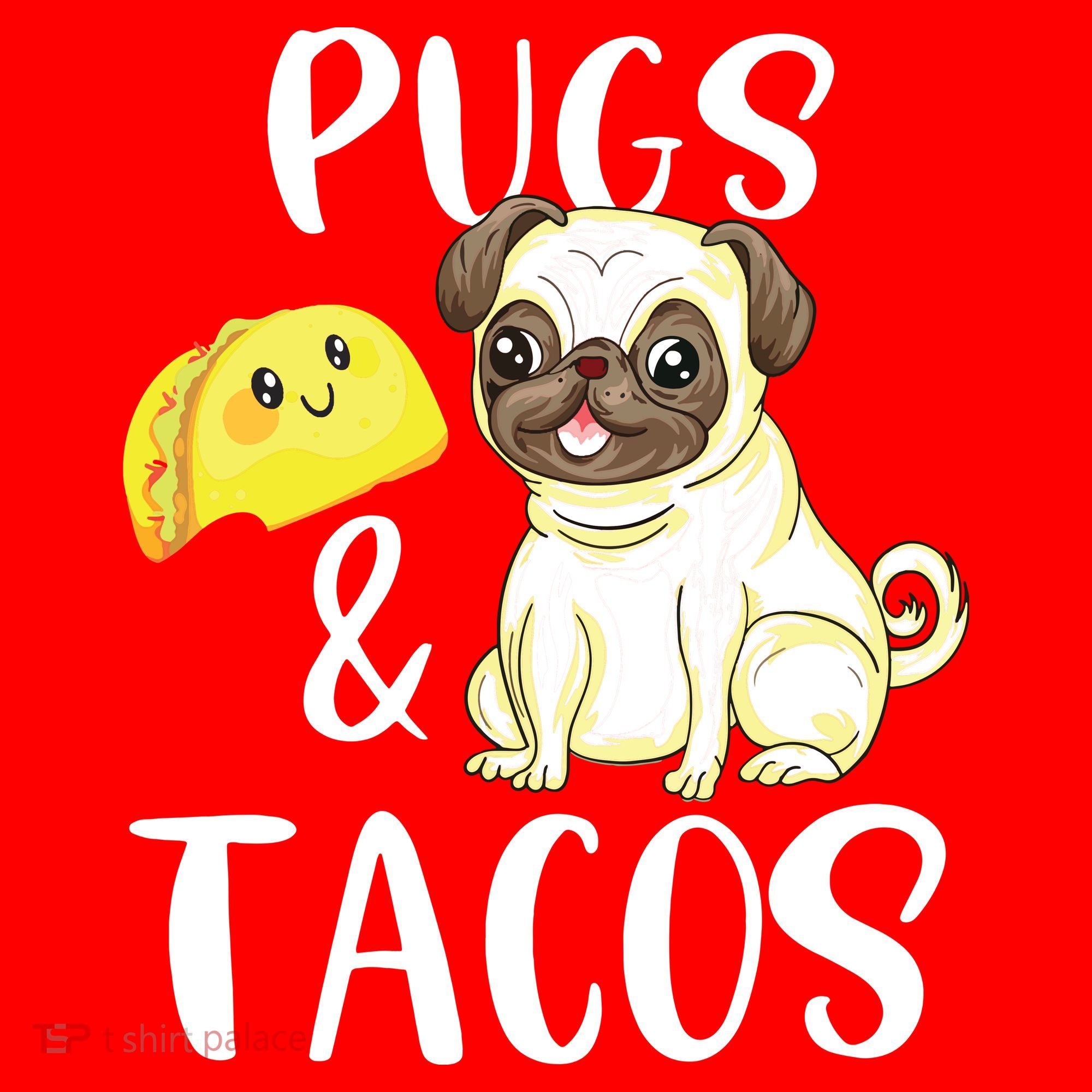 Pugs And Tacos Funny Pug And Tacos Gift Funny Dog Lover Santa Hat