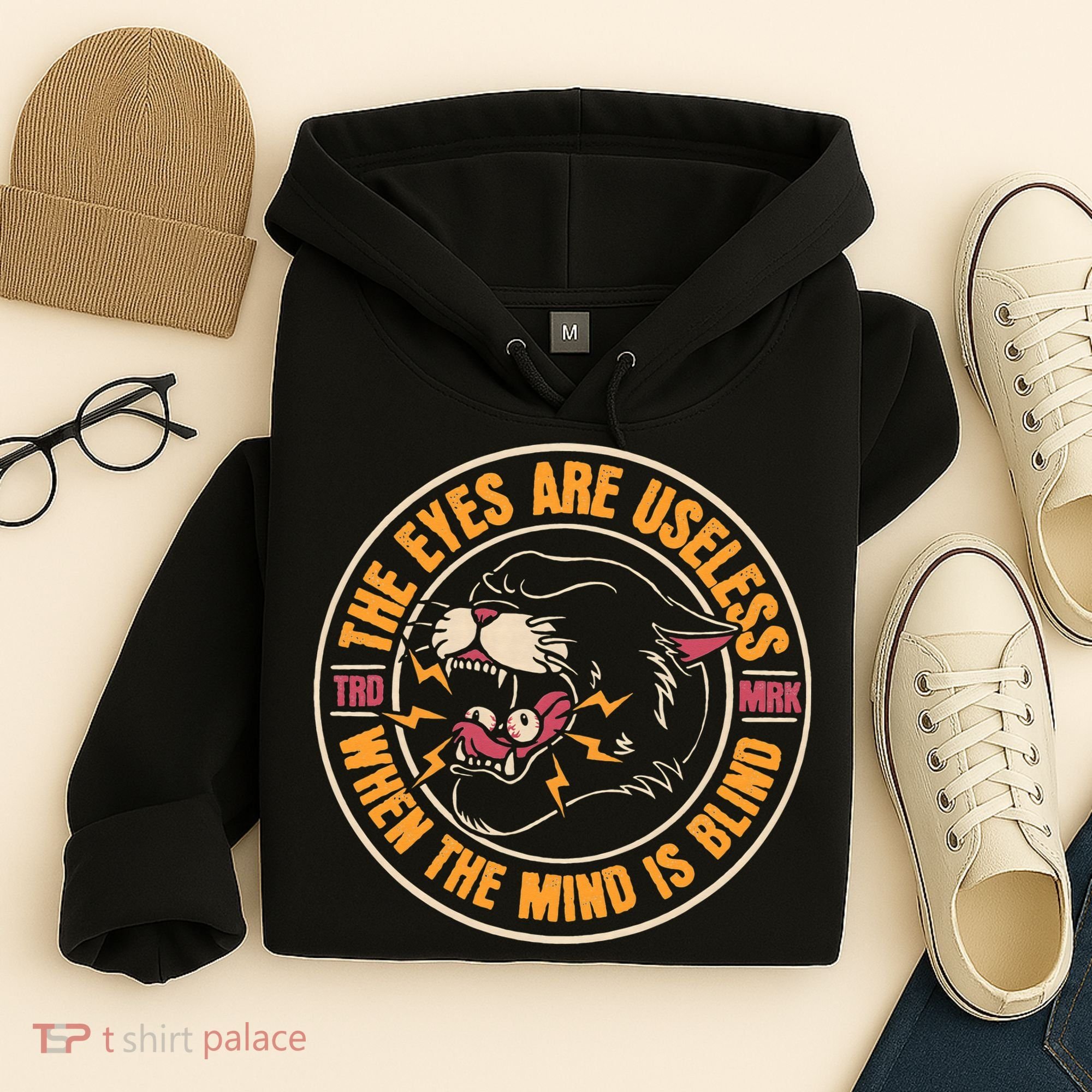 Panther American Traditional Tattoo Ink Old School Flash Hoodie