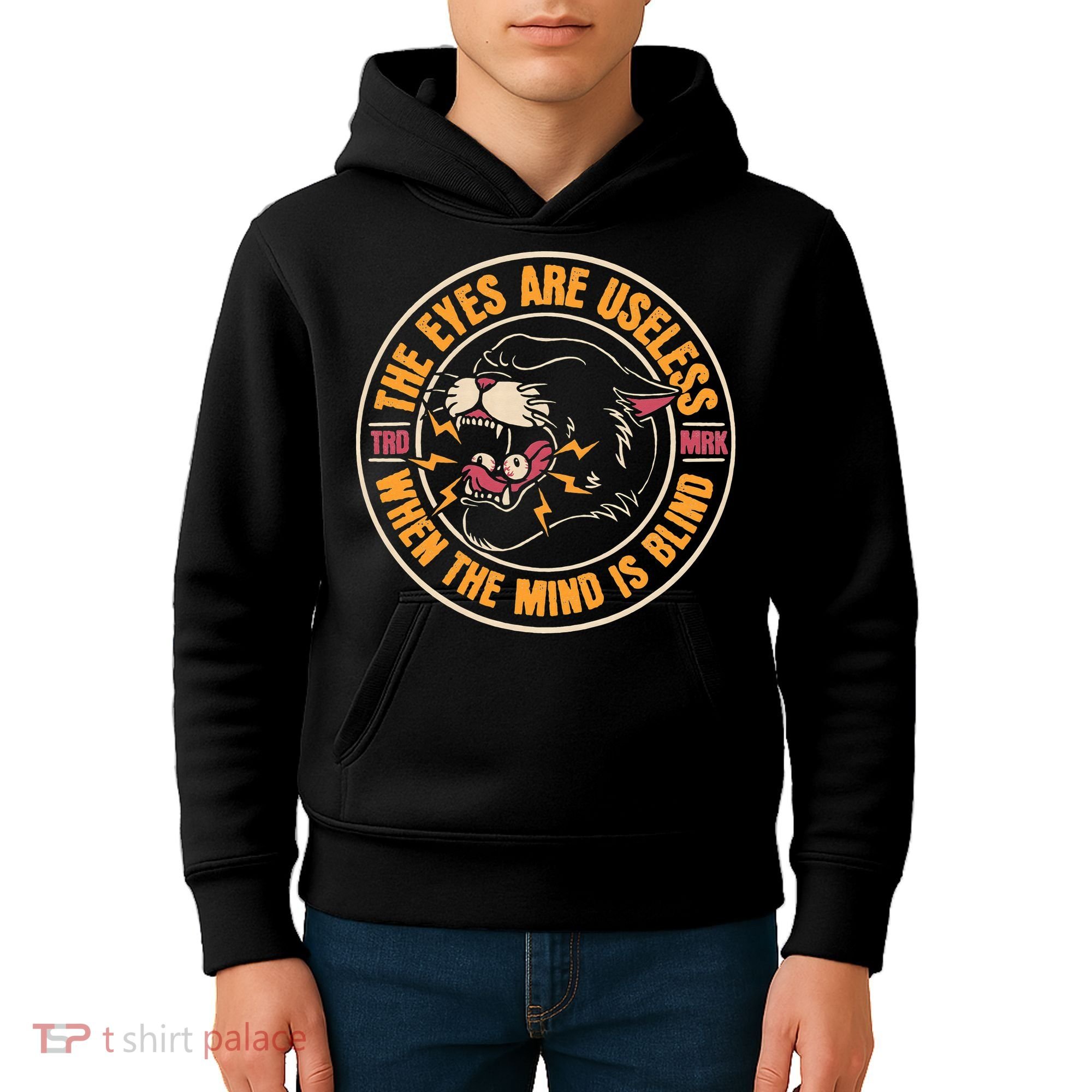 Panther American Traditional Tattoo Ink Old School Flash Kids Hoodie