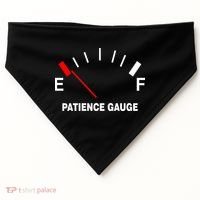 Patience Gauge Nearly Empty USA-Made Doggie Bandana thumb 0