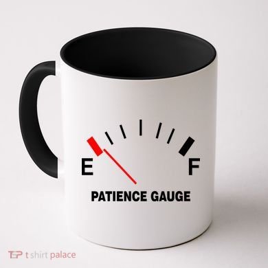Patience Gauge Nearly Empty Coffee Mug