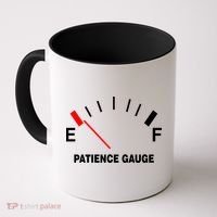 Patience Gauge Nearly Empty Coffee Mug thumb 0