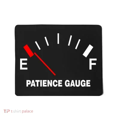 Patience Gauge Nearly Empty Mousepad