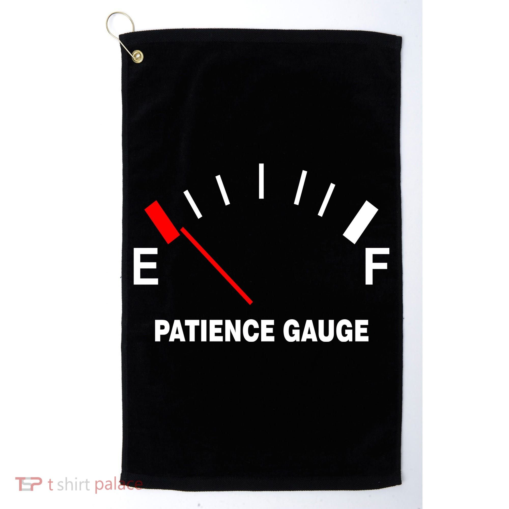 Patience Gauge Nearly Empty Golf Towel