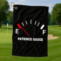Patience Gauge Nearly Empty Golf Towel thumb 1