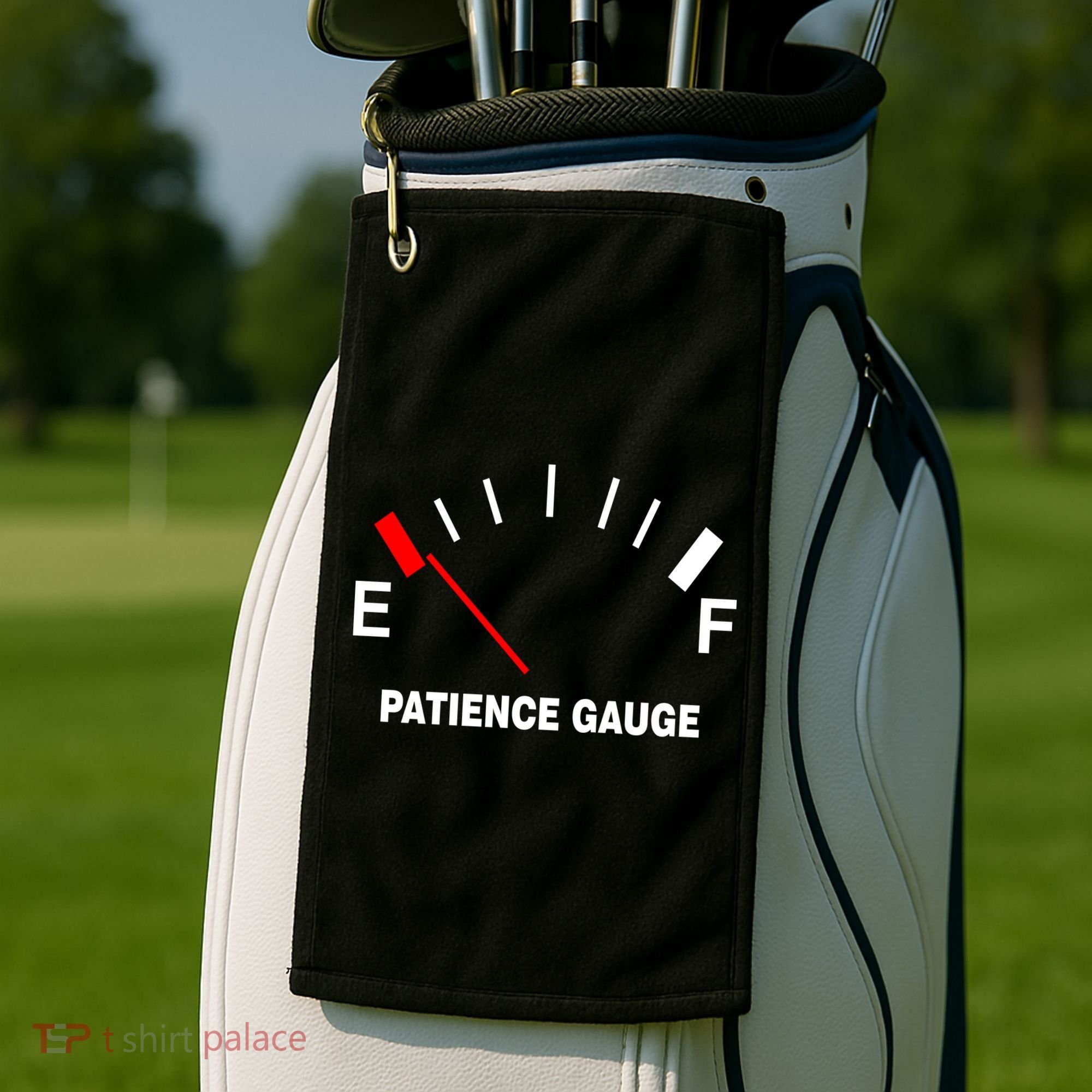 Patience Gauge Nearly Empty Golf Towel