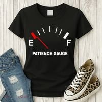 Patience Gauge Nearly Empty Women's T-Shirt thumb 3