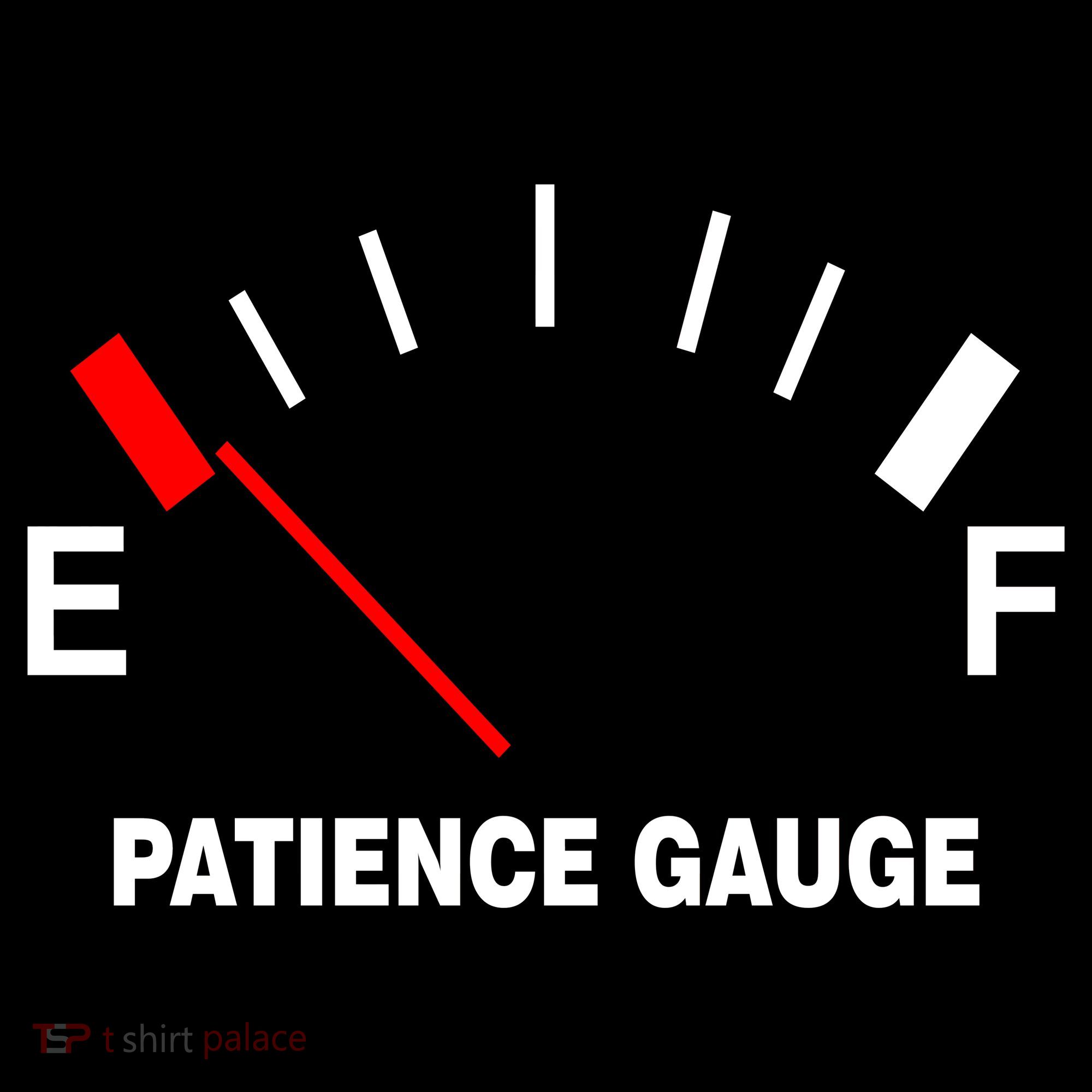 Patience Gauge Nearly Empty Women's T-Shirt