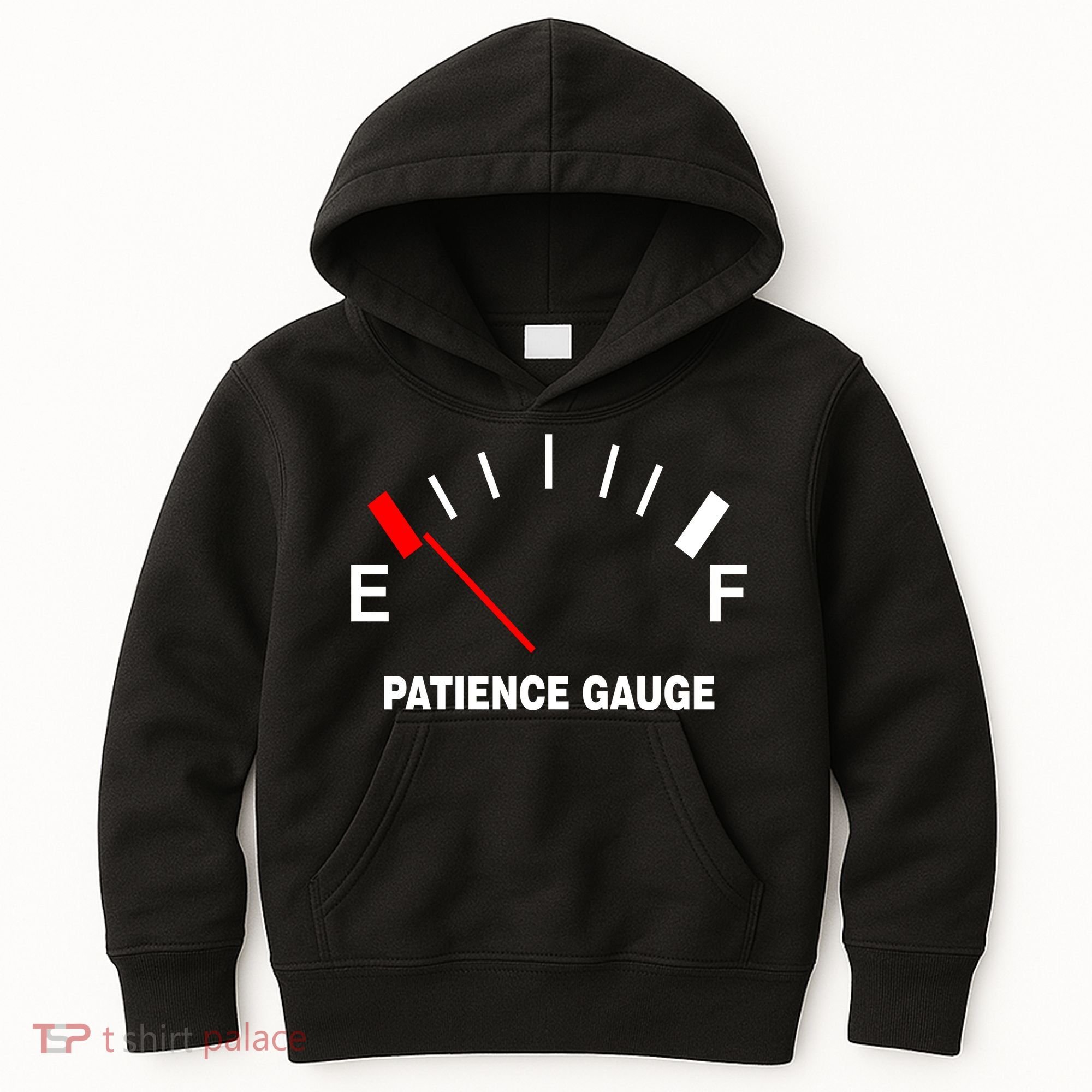 Patience Gauge Nearly Empty Kids Hoodie