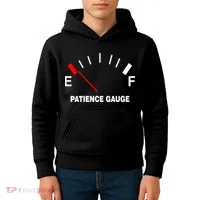 Patience Gauge Nearly Empty Kids Hoodie thumb 4