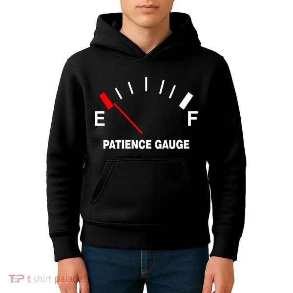 Patience Gauge Nearly Empty Kids Hoodie