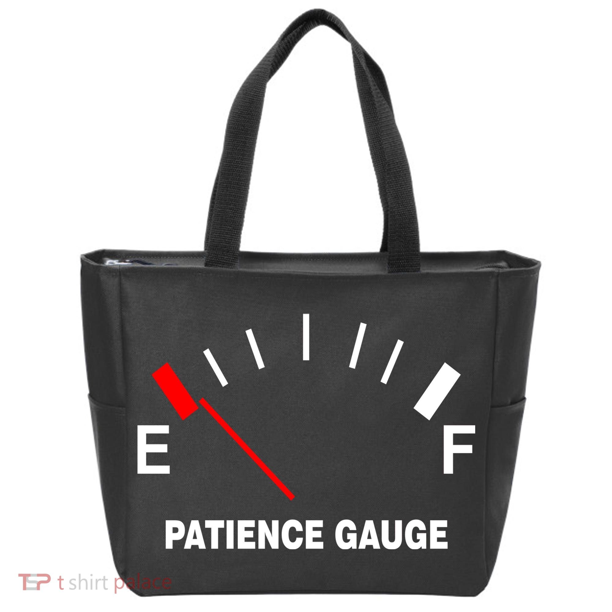 Patience Gauge Nearly Empty Tote Bag