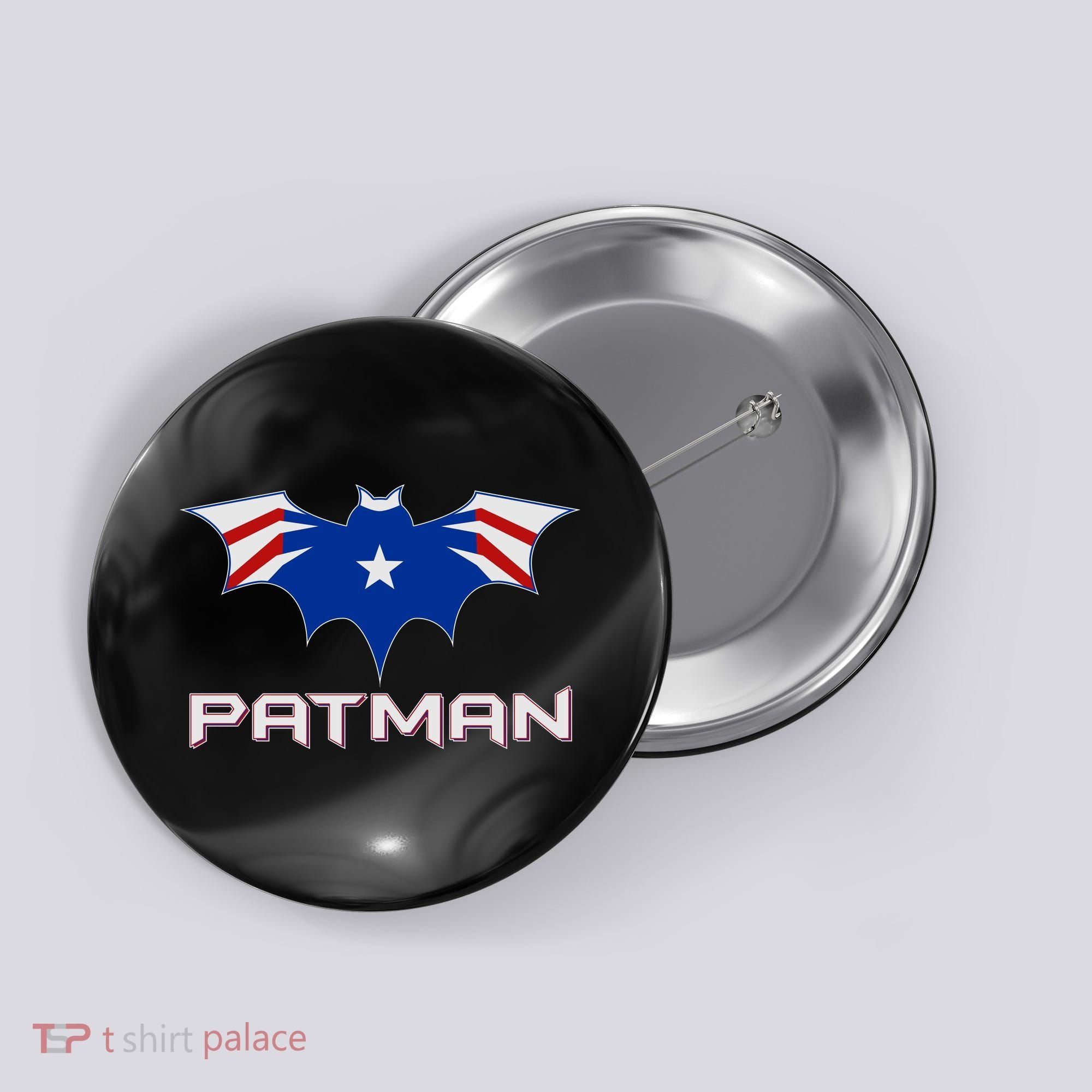 Patman New England Football Batman Logo Button