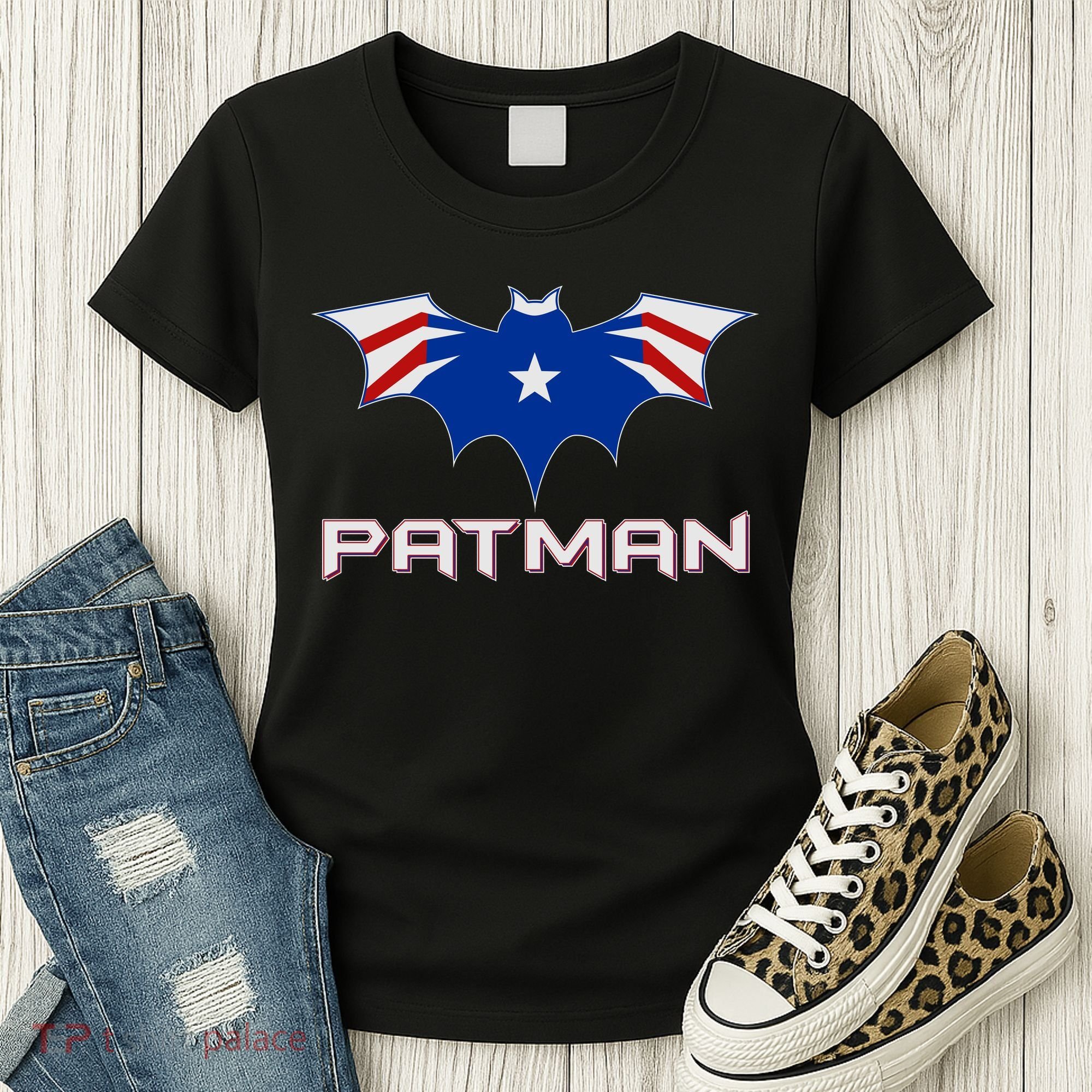 Patman New England Football Batman Logo Women's T-Shirt