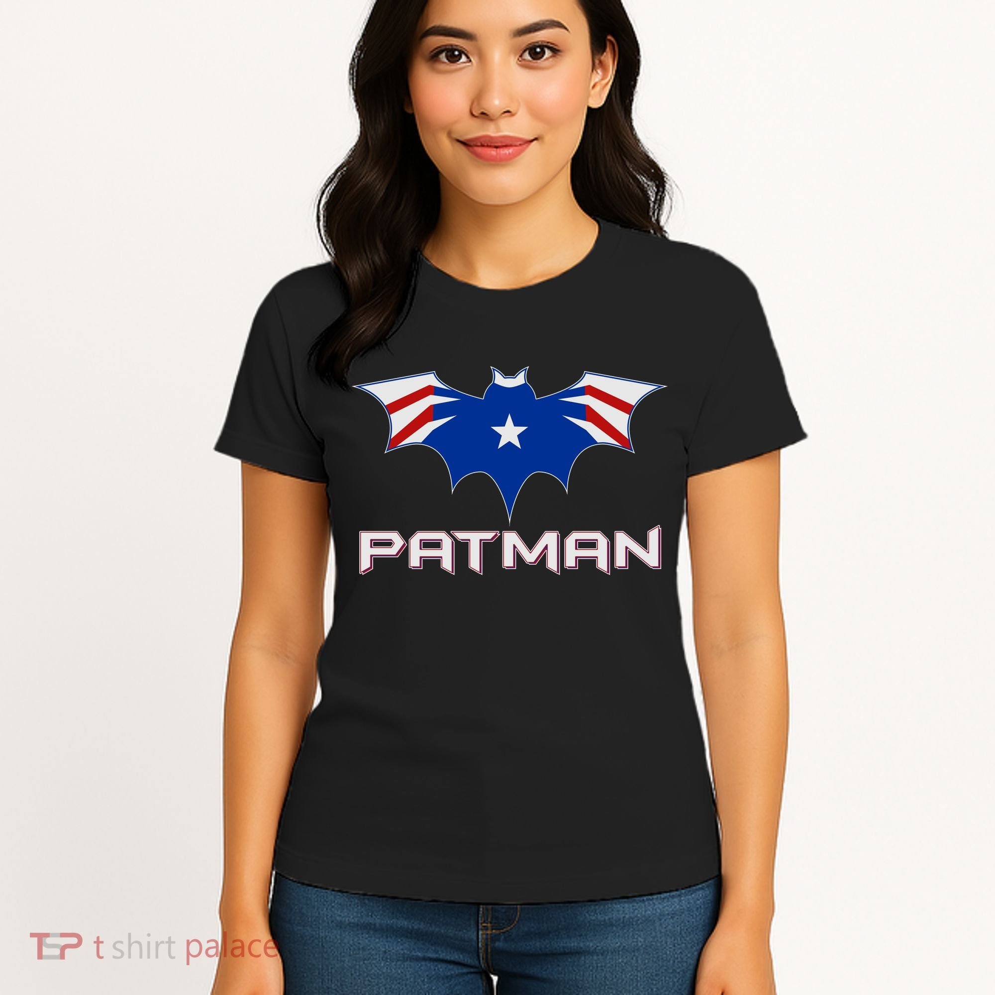 Patman New England Football Batman Logo Women's T-Shirt