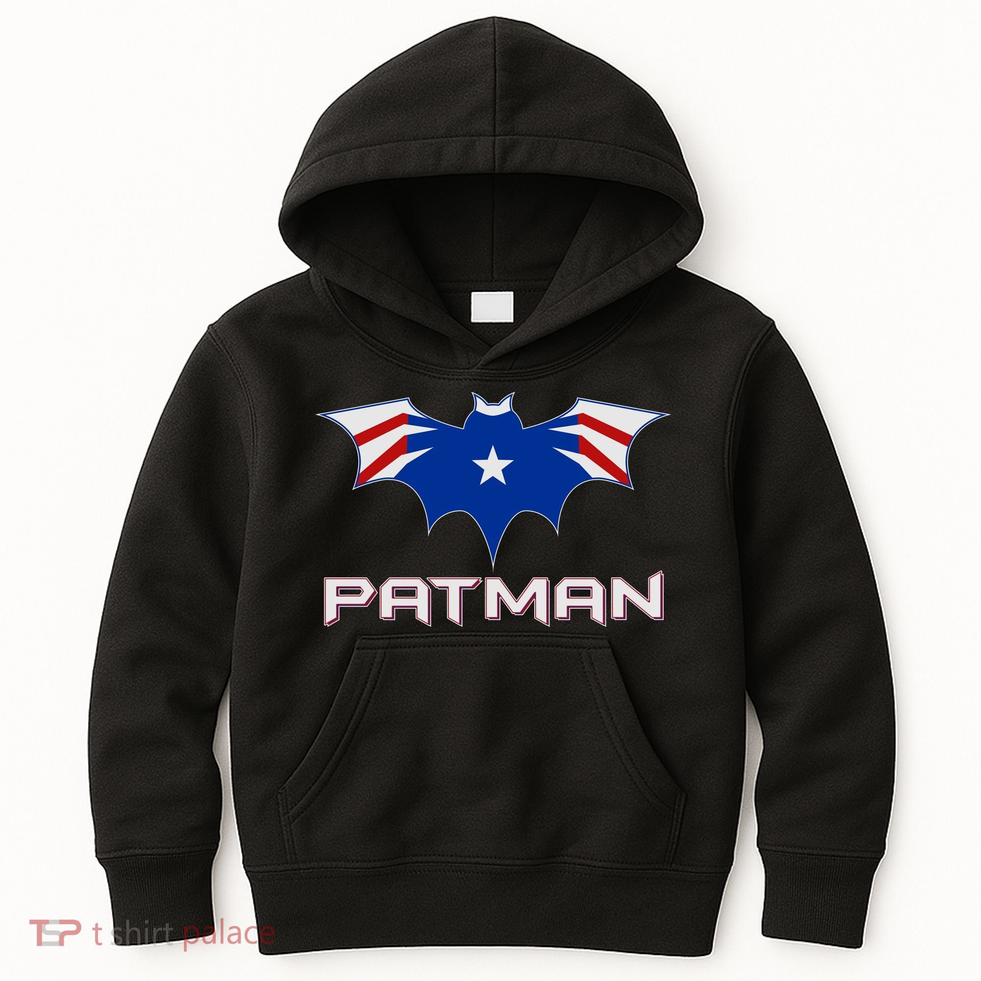 Patman New England Football Batman Logo Kids Hoodie