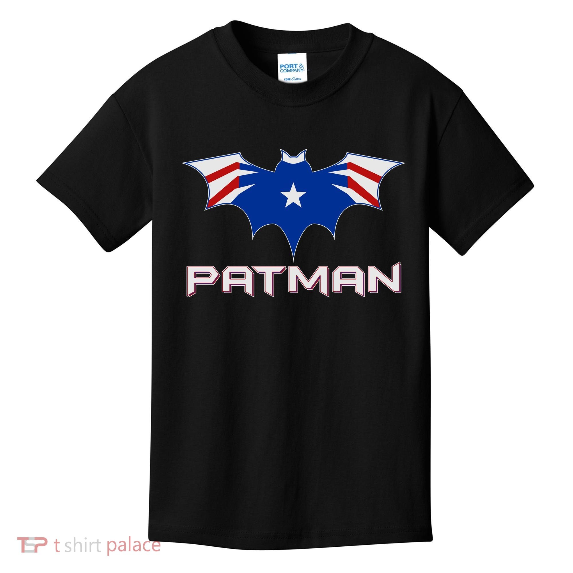 Patman New England Football Batman Logo Kids T-Shirt