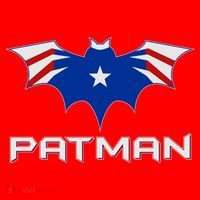 Patman New England Football Batman Logo Santa Hat thumb 1