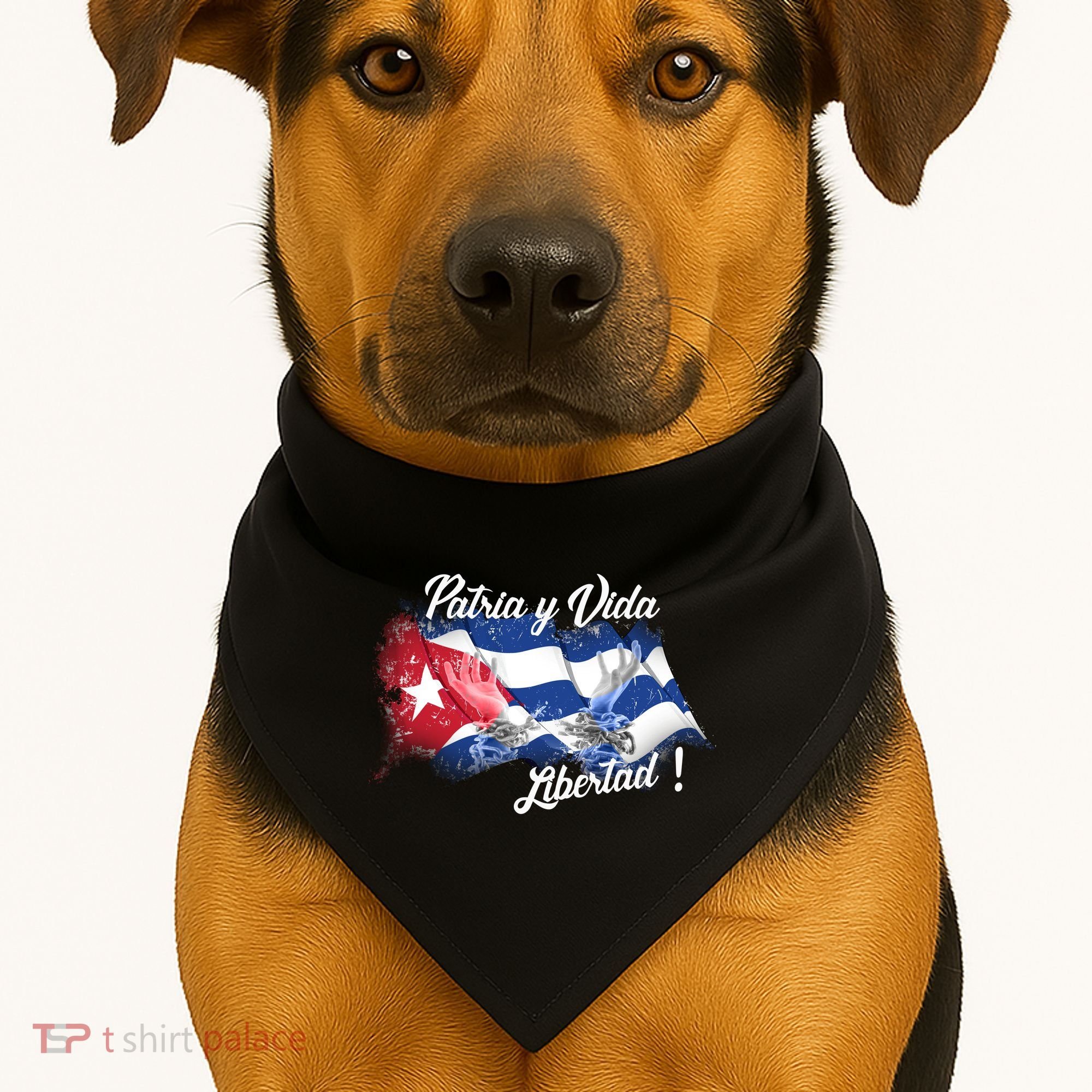 Patria Vida Libertad Cuba USA-Made Doggie Bandana