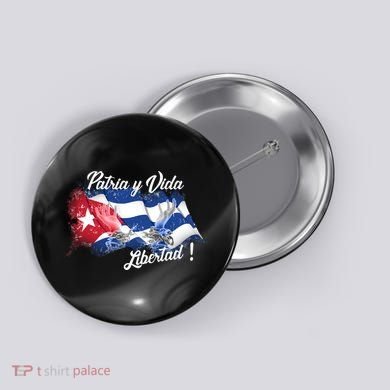 Patria Vida Libertad Cuba Button