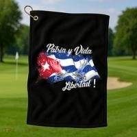 Patria Vida Libertad Cuba Golf Towel thumb 1