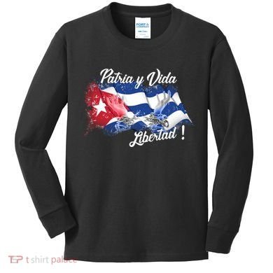 Patria Vida Libertad Cuba Kids Long Sleeve Shirt