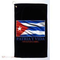 Patria Y Vida Viva Cuba Libre Golf Towel thumb 0