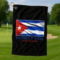 Patria Y Vida Viva Cuba Libre Golf Towel thumb 1