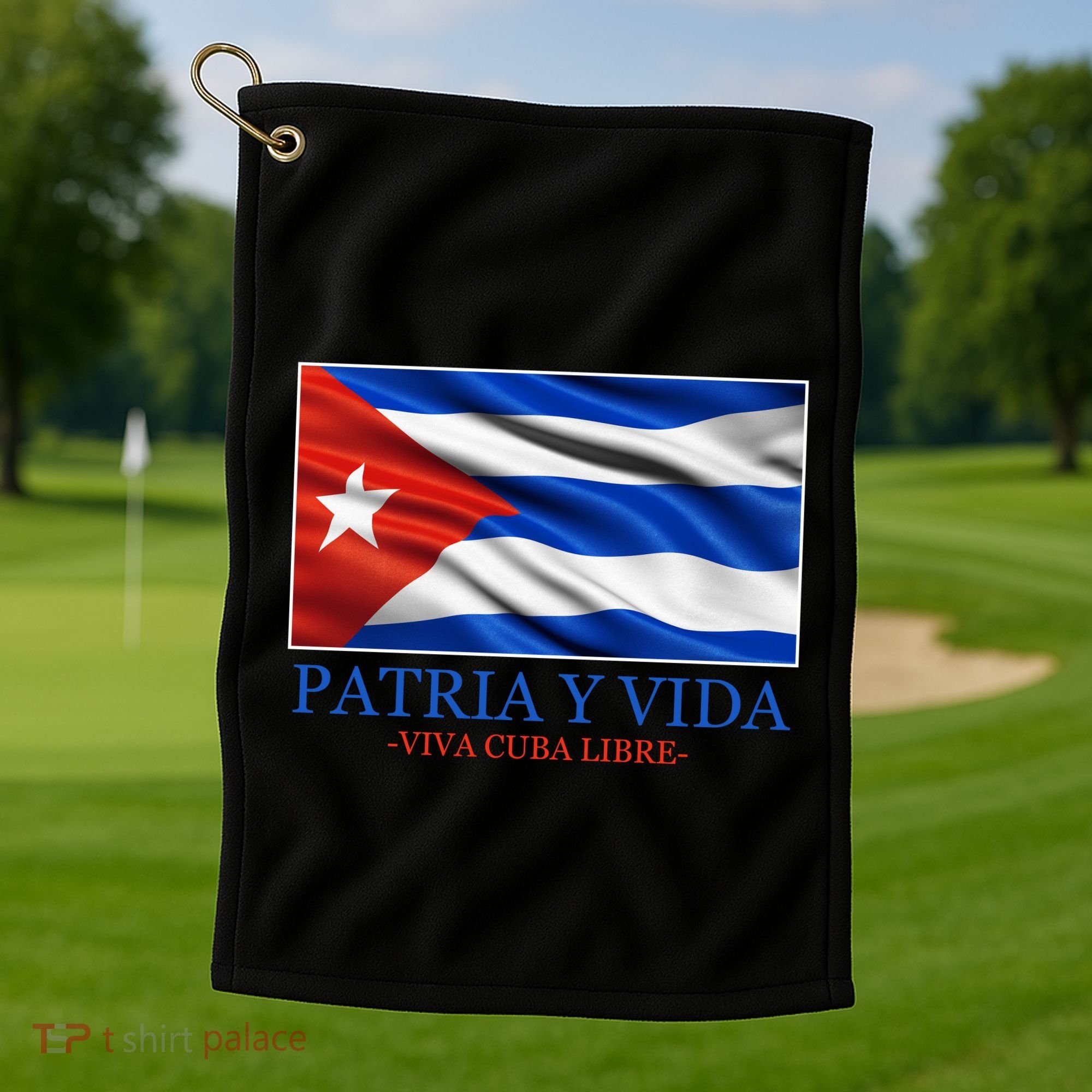 Patria Y Vida Viva Cuba Libre Golf Towel