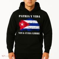 Patria Y Vida Viva Cuba Libre Distressed Cuban Flag Hoodie thumb 2