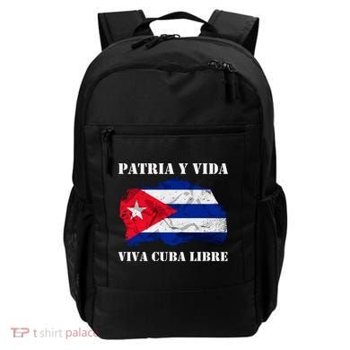 Patria Y Vida Viva Cuba Libre Distressed Cuban Flag Backpack