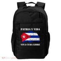 Patria Y Vida Viva Cuba Libre Distressed Cuban Flag Backpack thumb 0