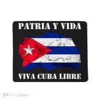Patria Y Vida Viva Cuba Libre Distressed Cuban Flag Mousepad thumb 0