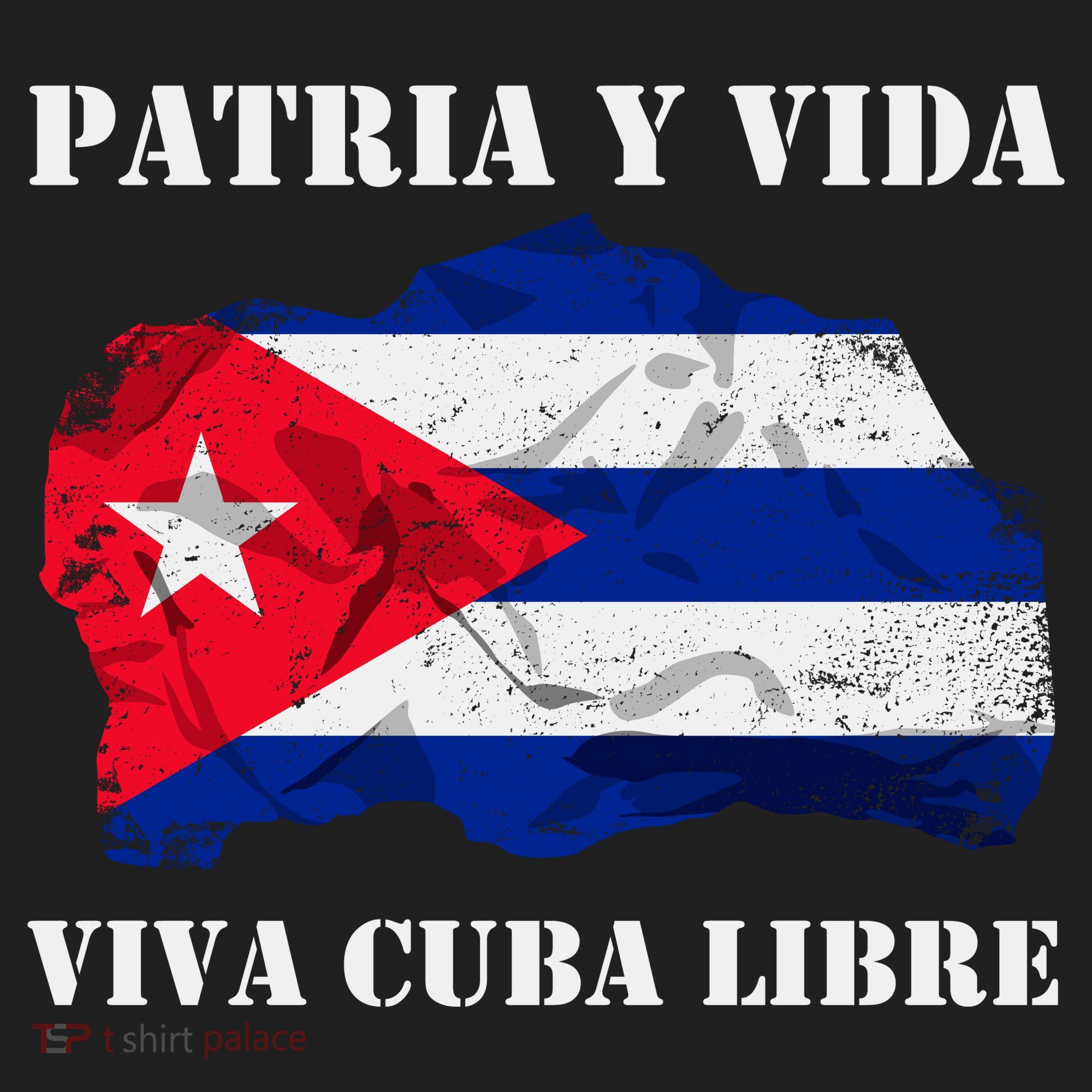 Patria Y Vida Viva Cuba Libre Distressed Cuban Flag Hat