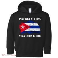 Patria Y Vida Viva Cuba Libre Distressed Cuban Flag Toddler Hoodie thumb 0