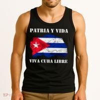 Patria Y Vida Viva Cuba Libre Distressed Cuban Flag Tank Top thumb 3