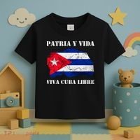 Patria Y Vida Viva Cuba Libre Distressed Cuban Flag Toddler T-Shirt thumb 3