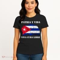 Patria Y Vida Viva Cuba Libre Distressed Cuban Flag Women's T-Shirt thumb 4